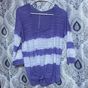 Medium, Purple and white long sleeve
